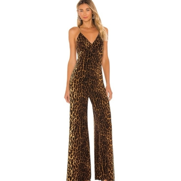Norma Kamali Pants - Norma Kamali Animal Print Jumpsuit--XS
